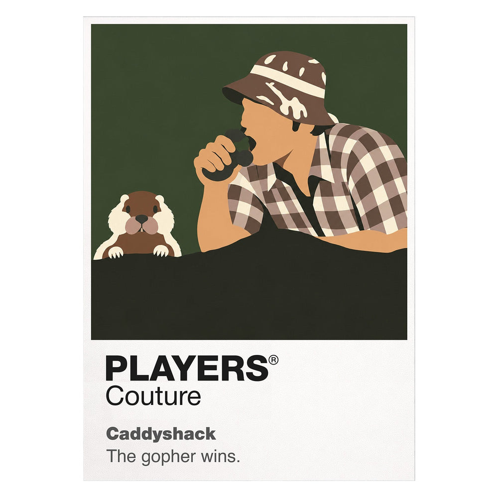 Caddyshack Bushwood Country Club, Carl Spackler and the gopher turning golf tradition into comic chaos Icon Frame artwork on white