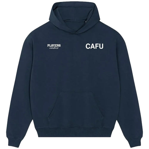 Cafu hoodie – navy men's hoodie featuring the Cafu Players Couture logo