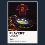 Cafu Roma number 2 Icons in Lights Frame artwork in navy