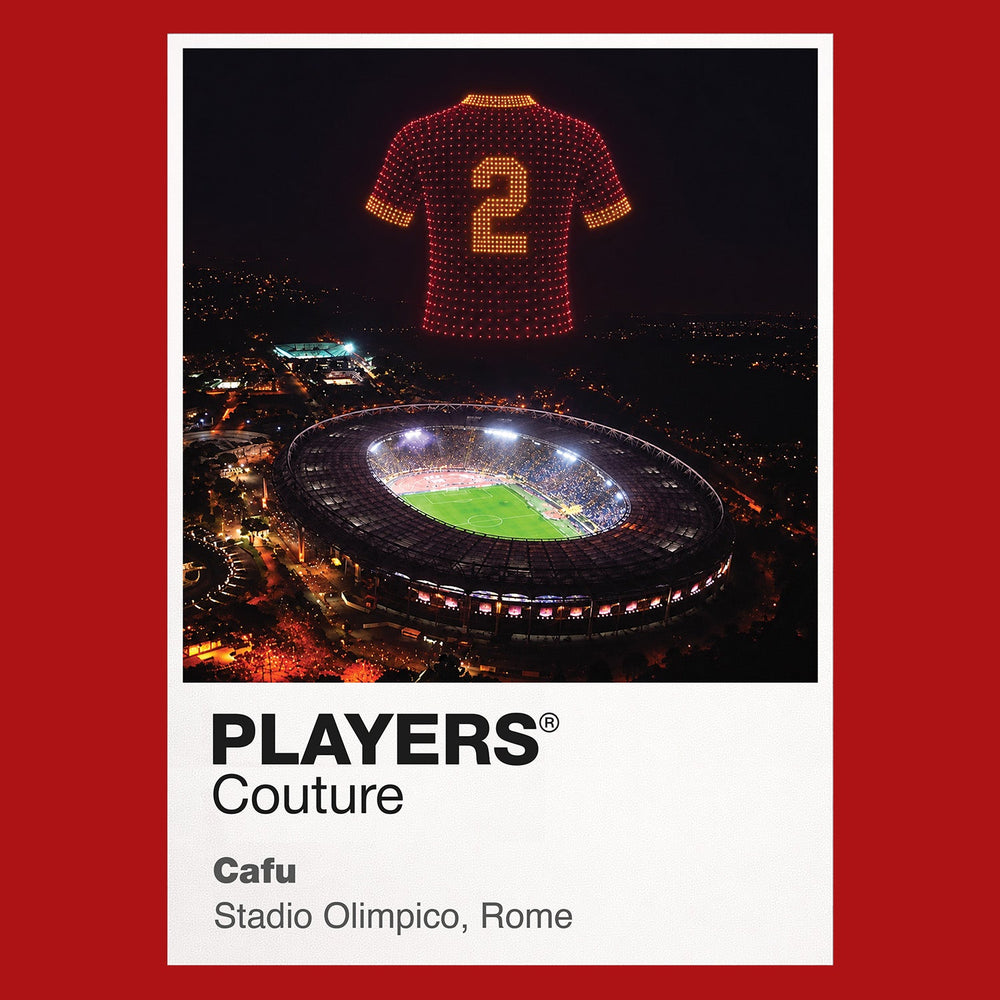 Cafu Roma number 2 Icons in Lights Frame artwork in red