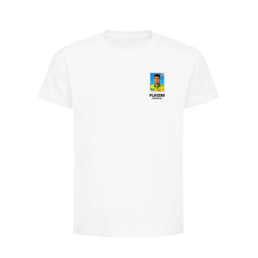 Cafu World Cup Sticker Kids T-Shirt – cafu sticker kids white tshirt Players Couture design