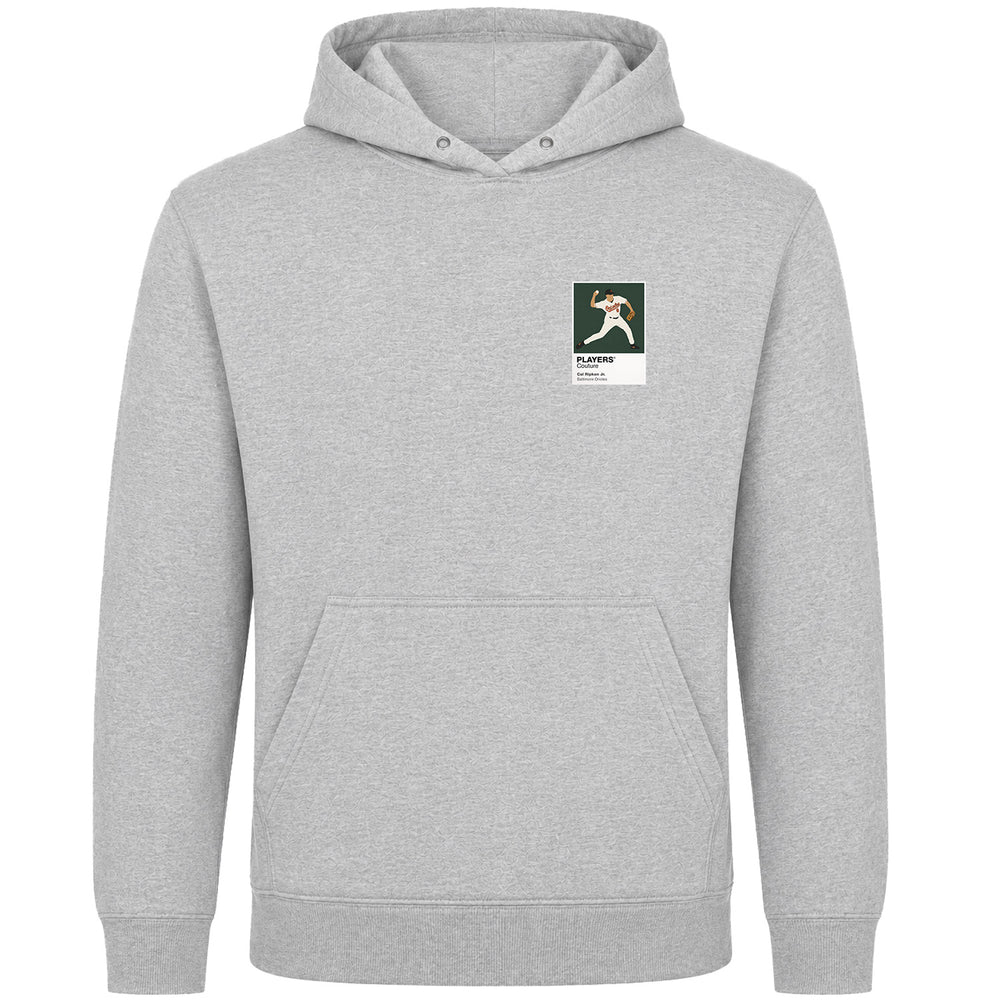 Cal Ripken Jr. Orioles Baseball Icon Frame Men's Hoodie - Gray