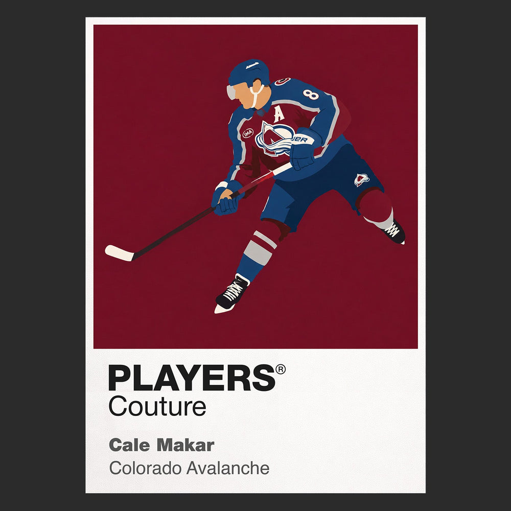 Cale Makar Avalanche Ice Hockey Icon Frame Men's T-Shirt – image 9