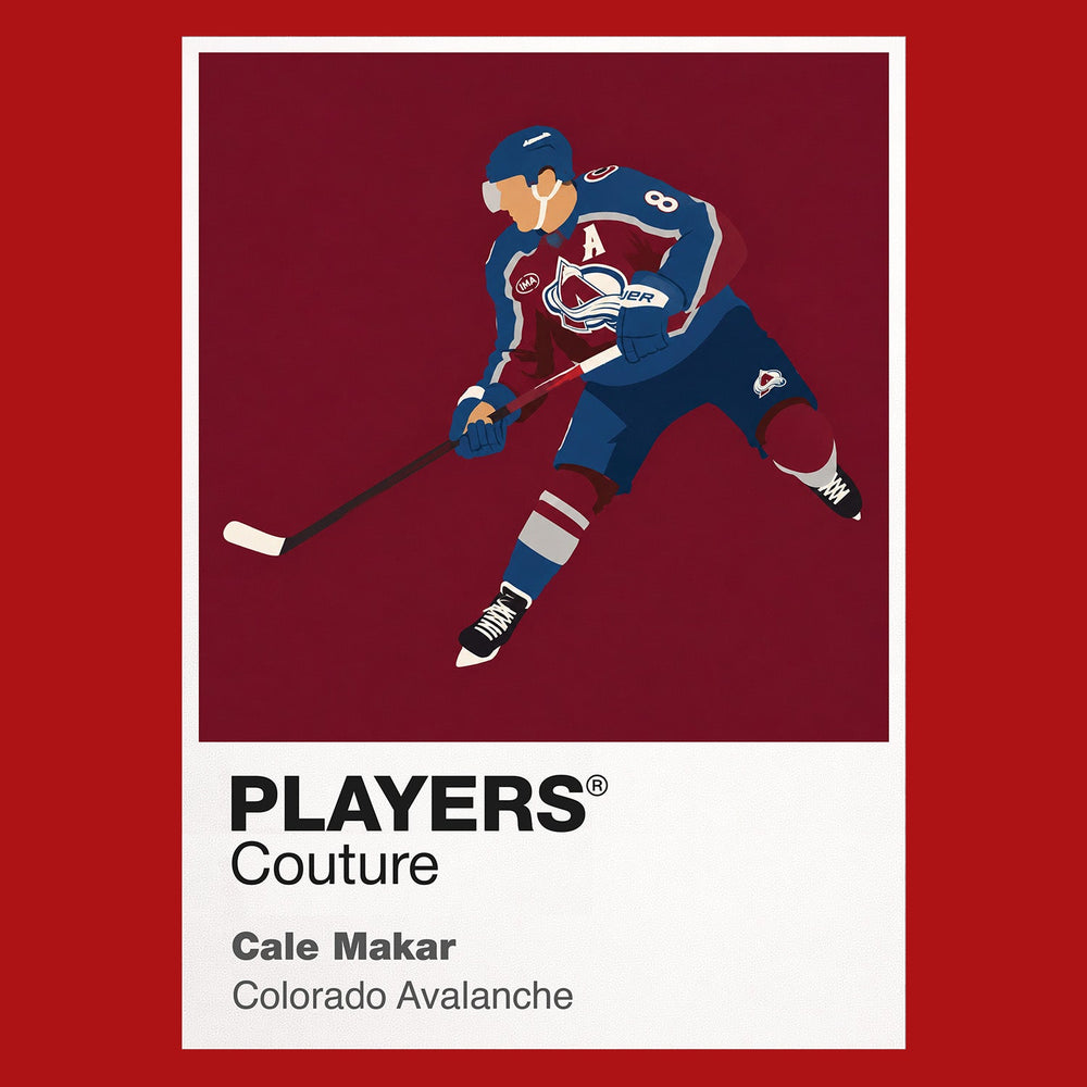 Cale Makar Avalanche Ice Hockey Icon Frame Men's T-Shirt – image 10