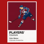 Cale Makar Avalanche Ice Hockey Icon Frame Men's T-Shirt – image 10