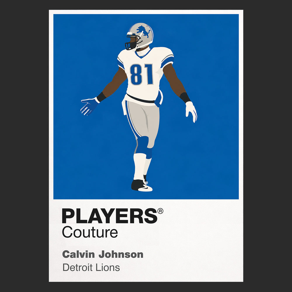 Calvin Johnson Lions American Football Icon Frame Men's T-Shirt