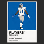Calvin Johnson Lions American Football Icon Frame Men's T-Shirt