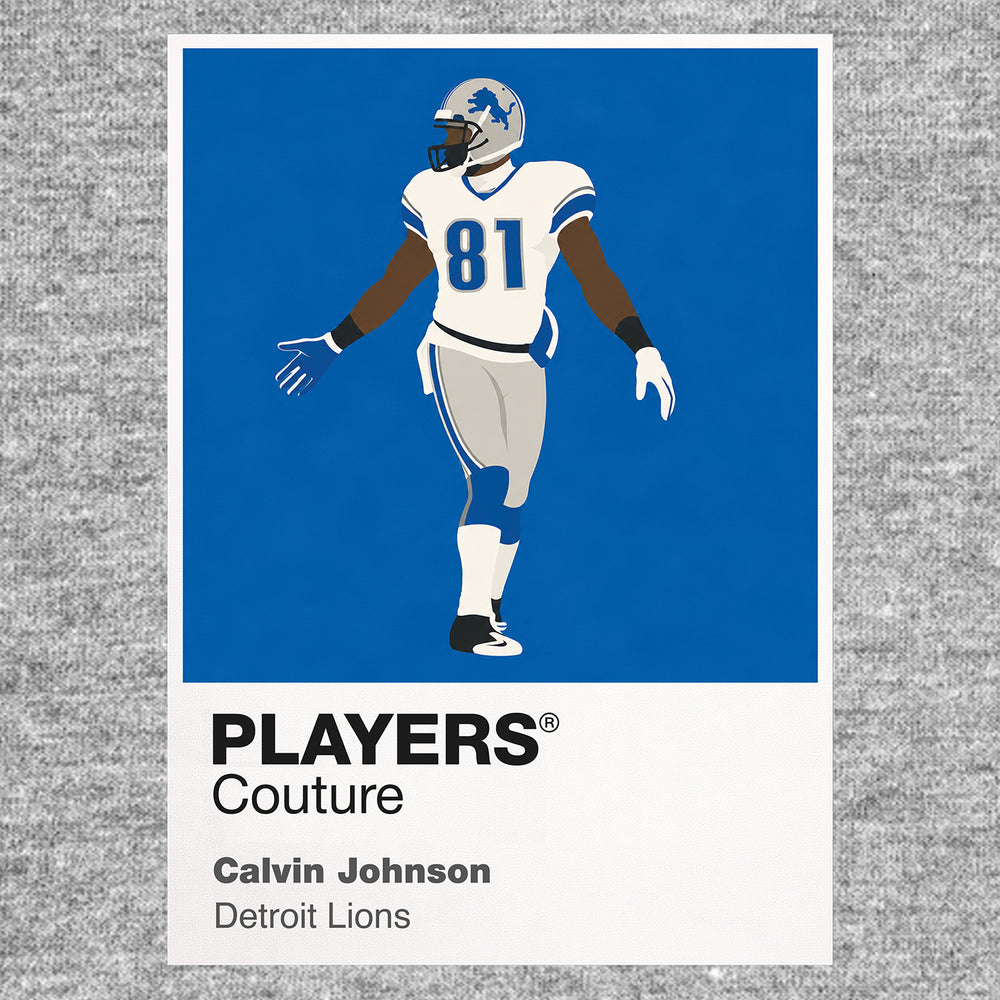 Calvin Johnson Lions American Football Icon Frame Men's T-Shirt