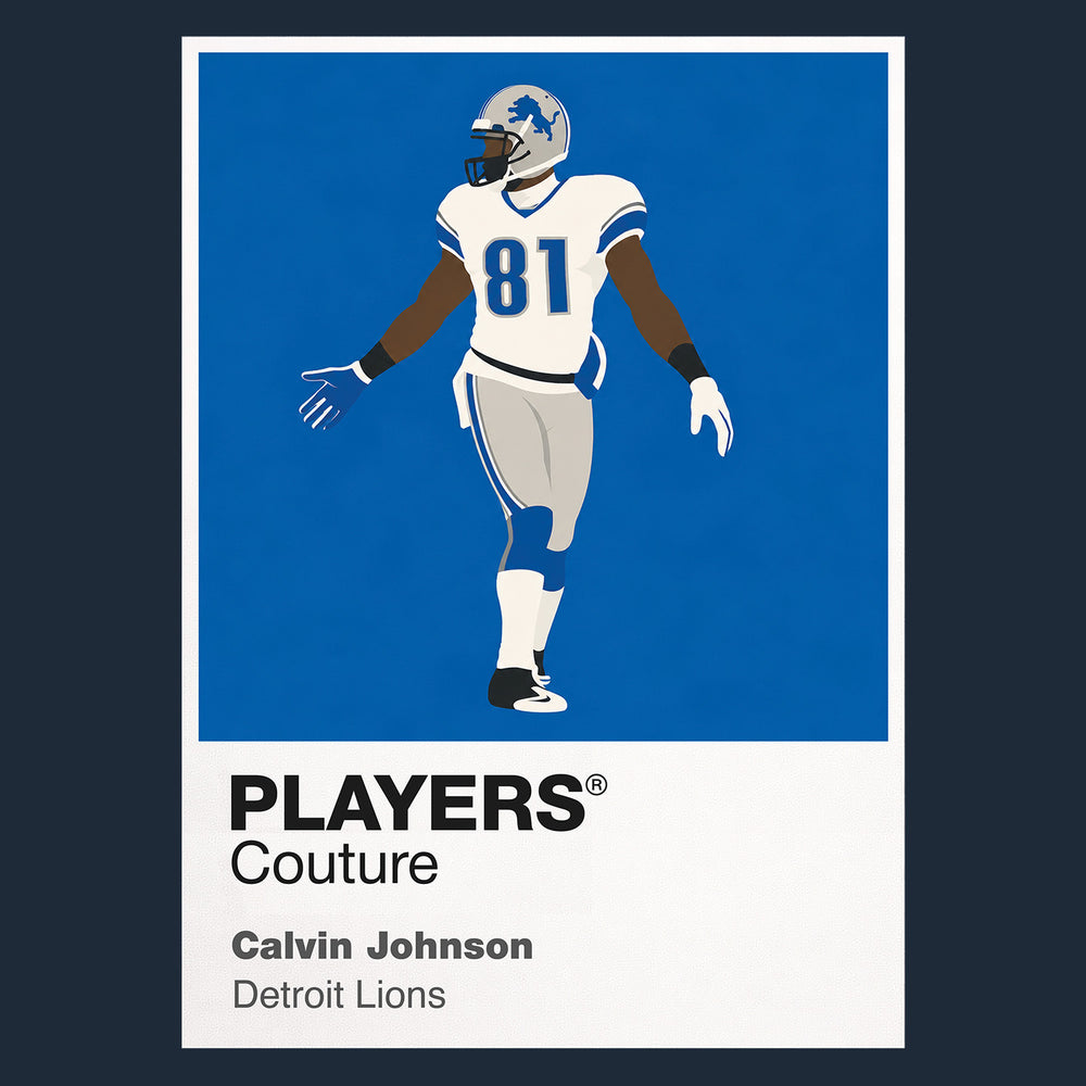 Calvin Johnson Lions American Football Icon Frame Men's T-Shirt