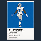 Calvin Johnson Lions American Football Icon Frame Men's T-Shirt