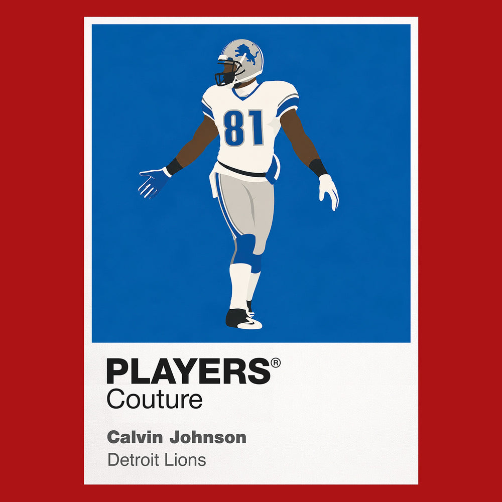 Calvin Johnson Lions American Football Icon Frame Men's T-Shirt