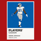 Calvin Johnson Lions American Football Icon Frame Men's T-Shirt