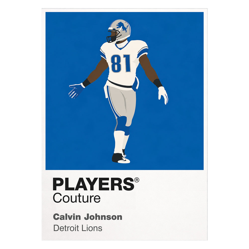 Calvin Johnson Lions American Football Icon Frame Men's T-Shirt