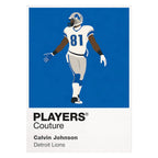 Calvin Johnson Lions American Football Icon Frame Men's T-Shirt