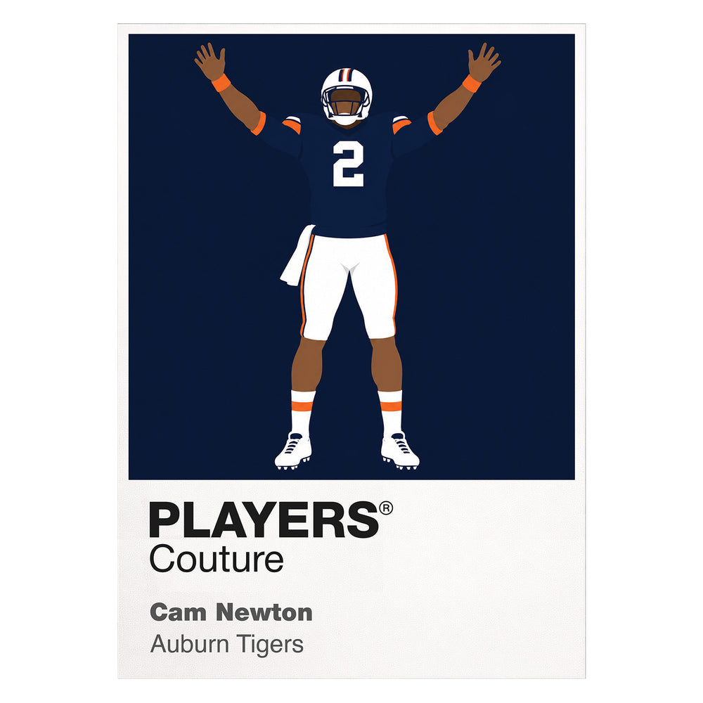 Cam Newton Auburn Tigers American Football Icon T-Shirt für Herren