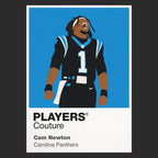 Cam Newton Panthers American Football Icon Frame Men's T-Shirt