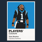 Cam Newton Panthers American Football Icon Frame Men's T-Shirt