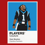 Cam Newton Panthers American Football Icon Frame Men's T-Shirt