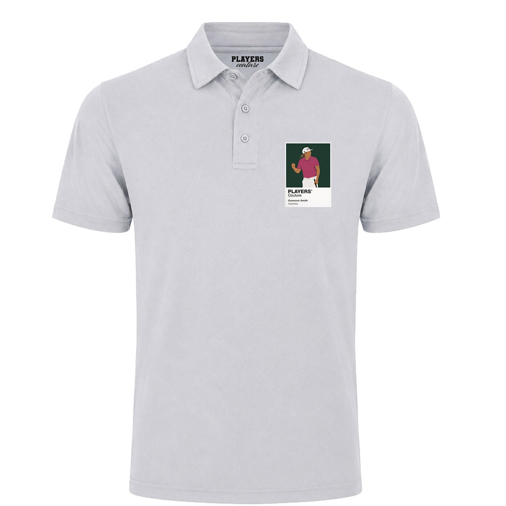 Cameron Smith Golf Icon Frame Men's Polo Shirt - Light Gray