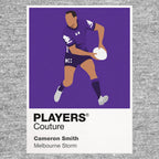 Cameron Smith Melbourne Storm rugby league T-shirt grey