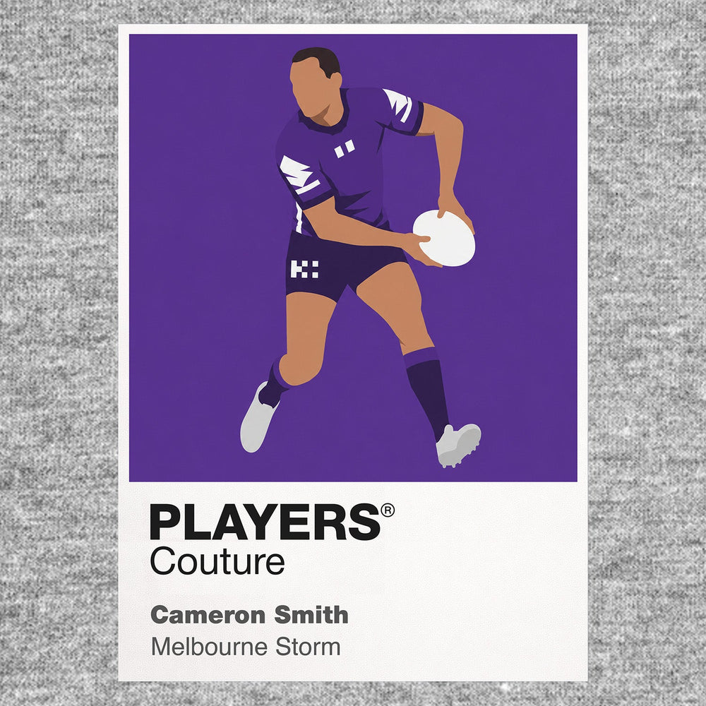 Cameron Smith Melbourne Storm rugby league hoodie grey