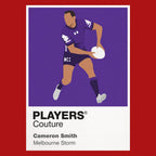Cameron Smith Melbourne Storm rugby league T-shirt red