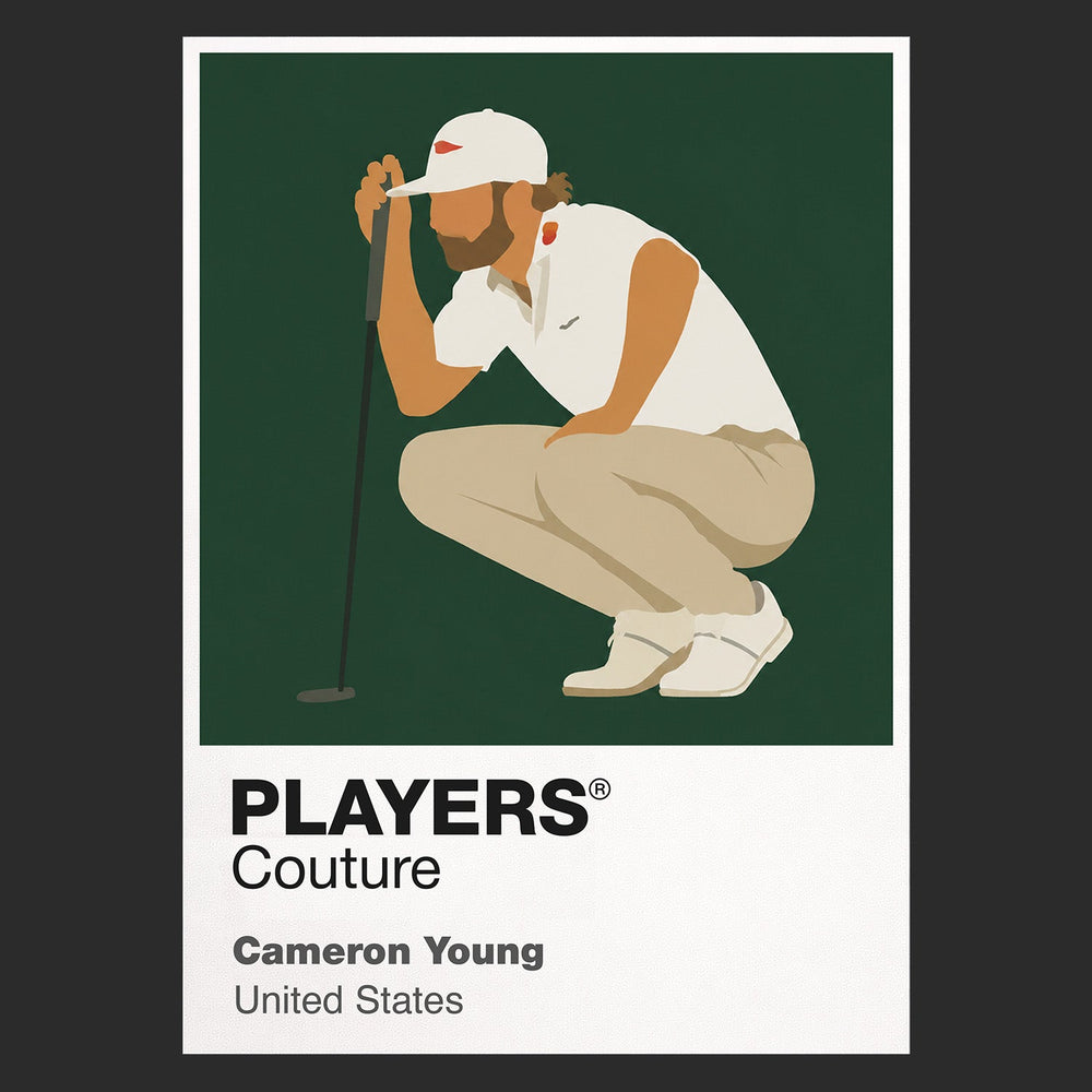 Cameron Young Golf Icon Frame Men's Polo Shirt