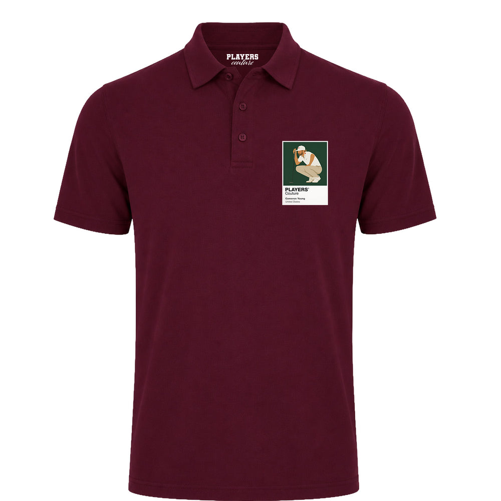 Cameron Young Golf Polo Shirt - Burgundy
