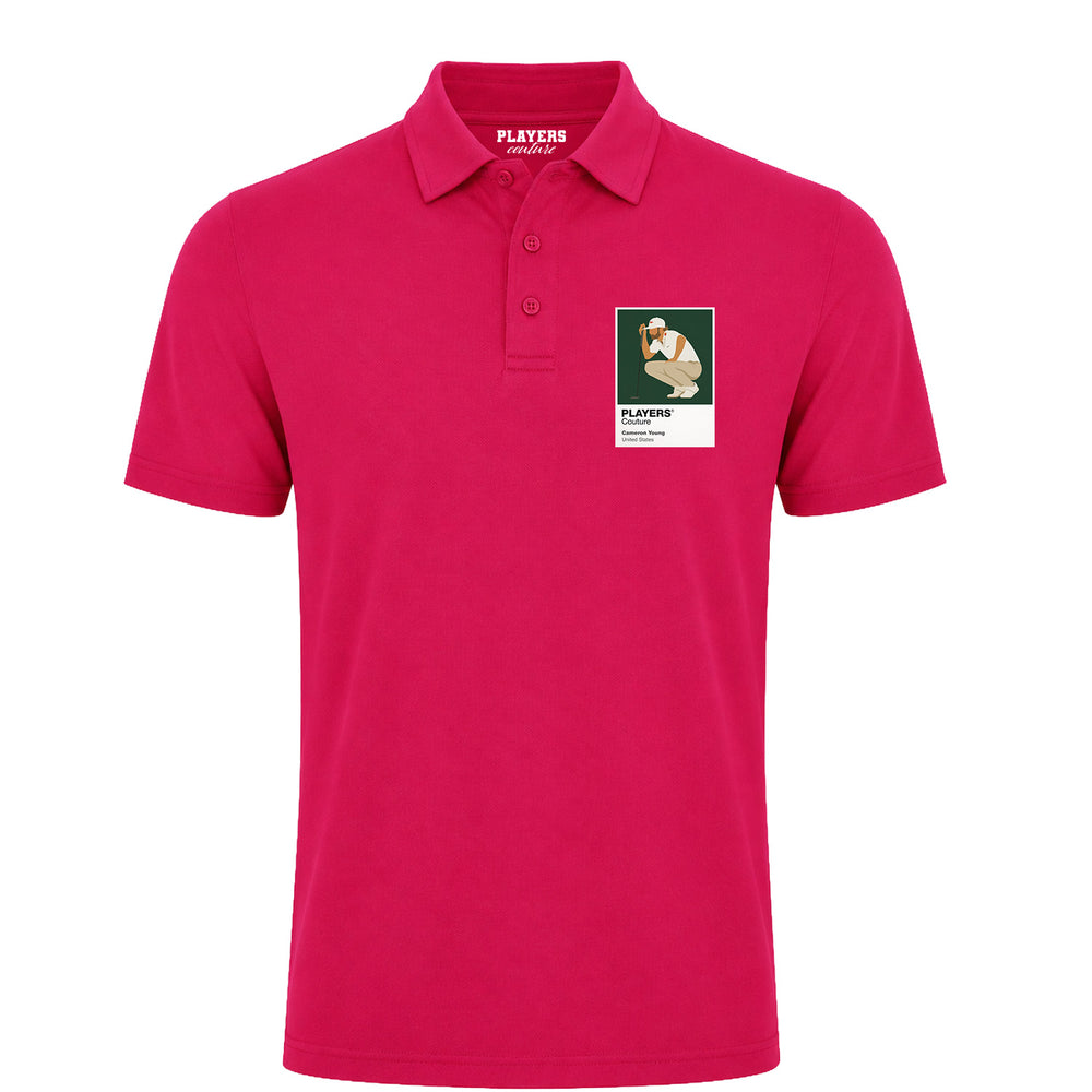 Cameron Young Golf Polo Shirt - Hot Pink