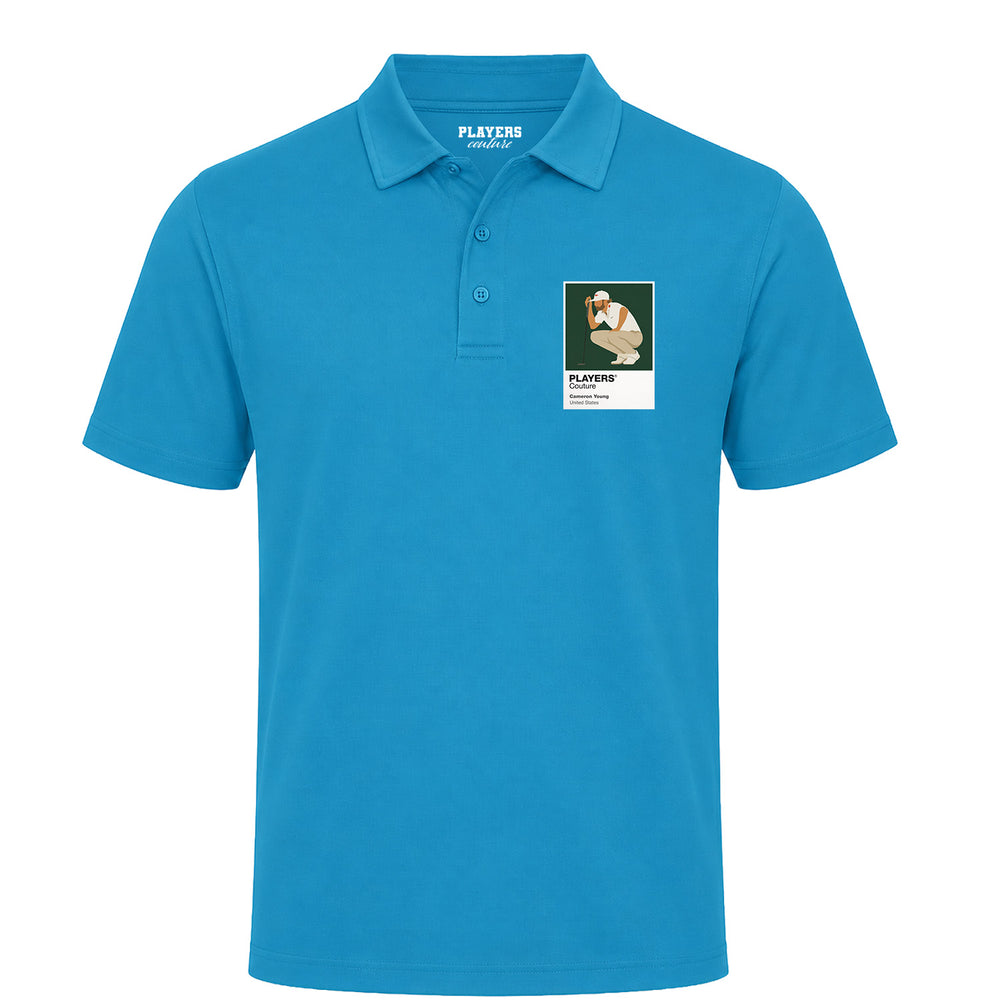 Cameron Young Golf Polo Shirt - Sapphire Blue