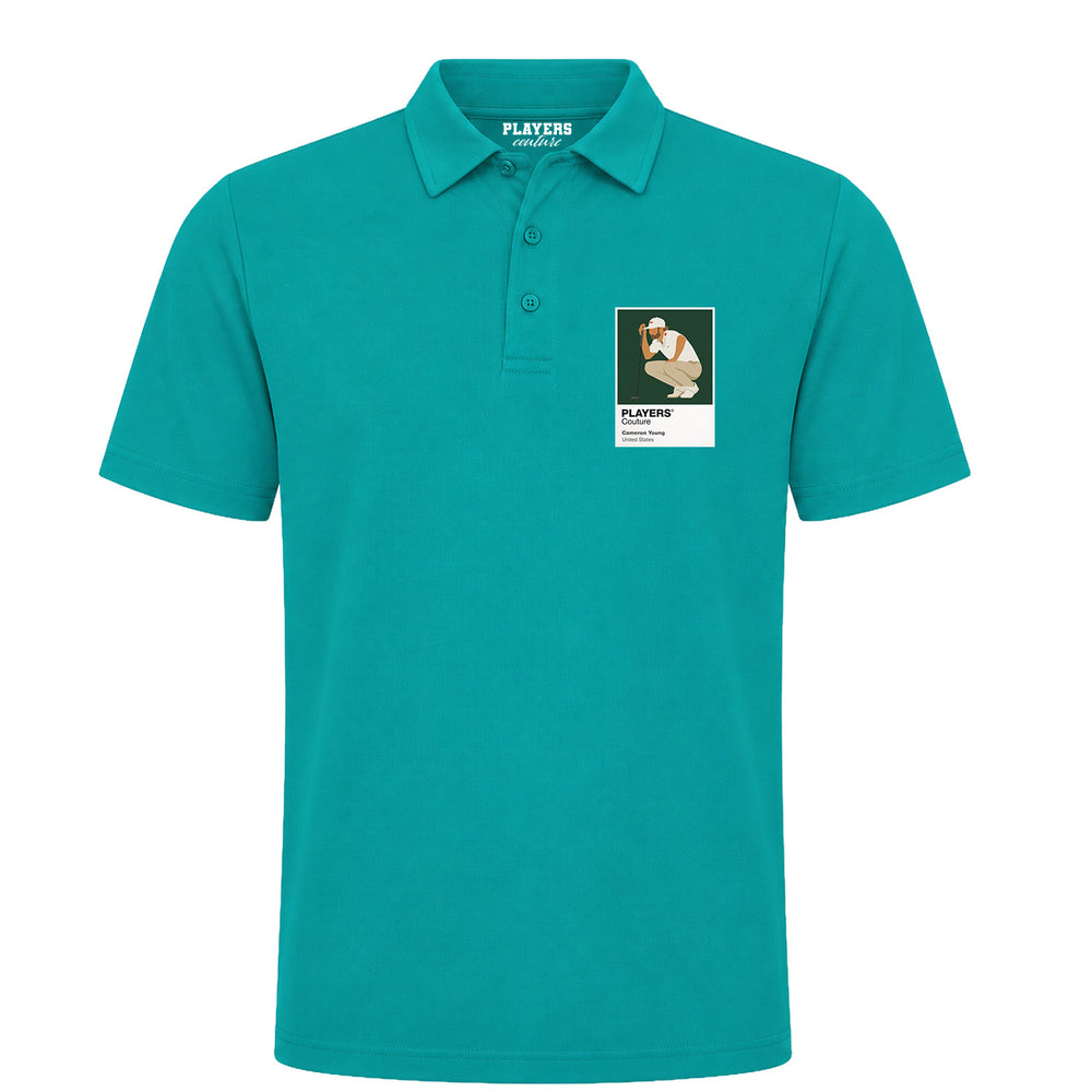 Cameron Young Golf Polo Shirt - Turquoise