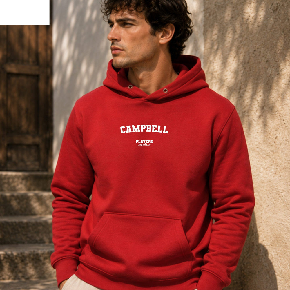 campbell name-print hoodie - red