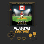 Canada World Cup 8-Bit Kids T-Shirt retro gaming football design by Players Couture