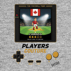 Canada World Cup 8-Bit Kids T-Shirt retro gaming football design by Players Couture
