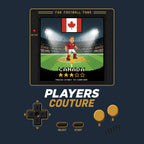 Canada World Cup 8-Bit Kids T-Shirt retro gaming football design by Players Couture
