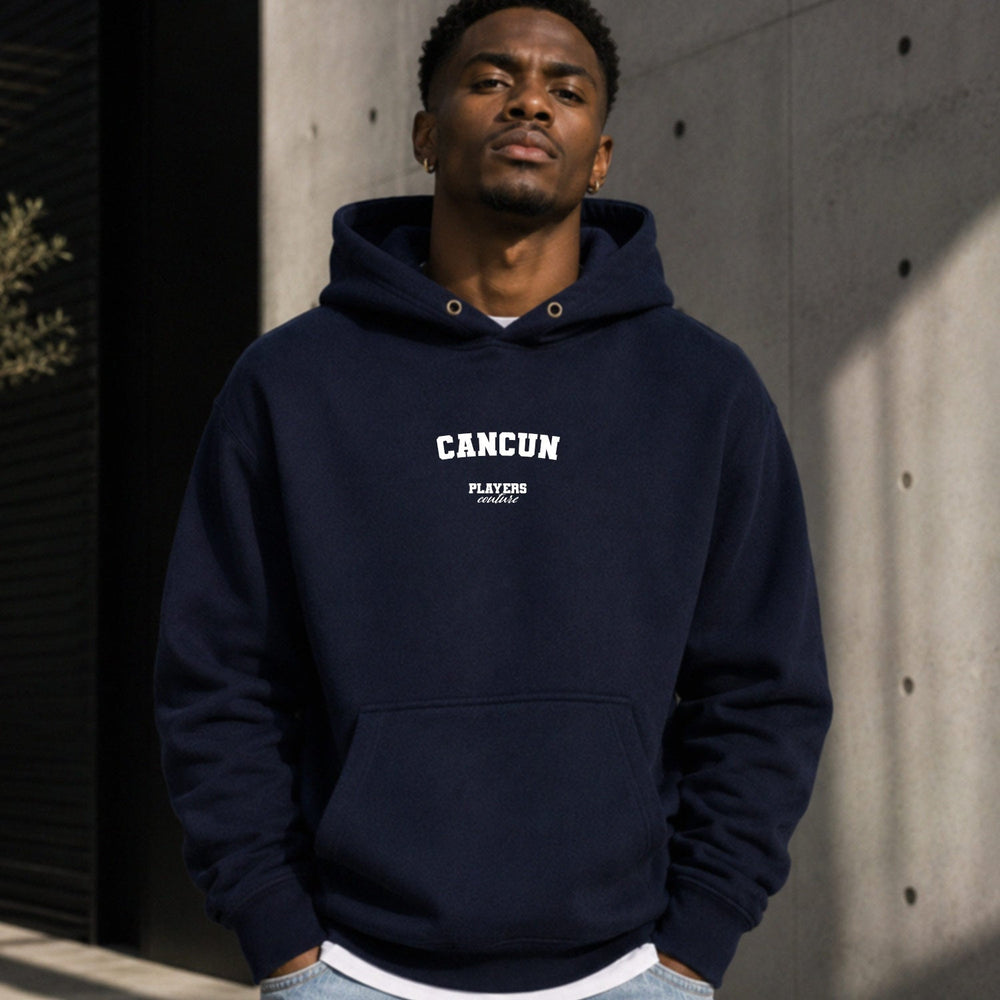 cancun name-print hoodie - navy