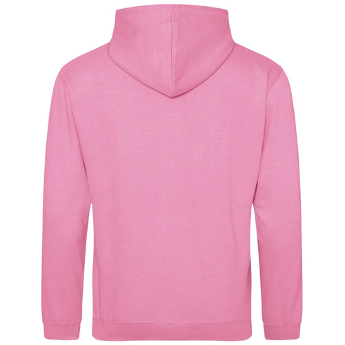 Essentials Collection hoodie – pink men's hoodie with black Essentials Collection letters and Players Couture logo on the