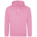 Essentials Collection hoodie – pink men's hoodie with black Essentials Collection letters and Players Couture logo on the