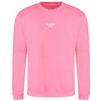 Essentials Collection hoodie – pink men's hoodie with black Essentials Collection letters and Players Couture logo on the