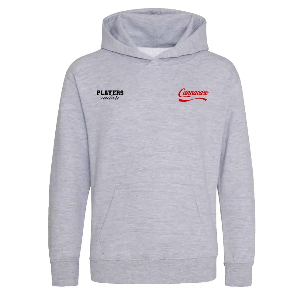 Fabio Cannavaro hoodie – grey kids' hoodie featuring the Fabio Cannavaro Players Couture logo