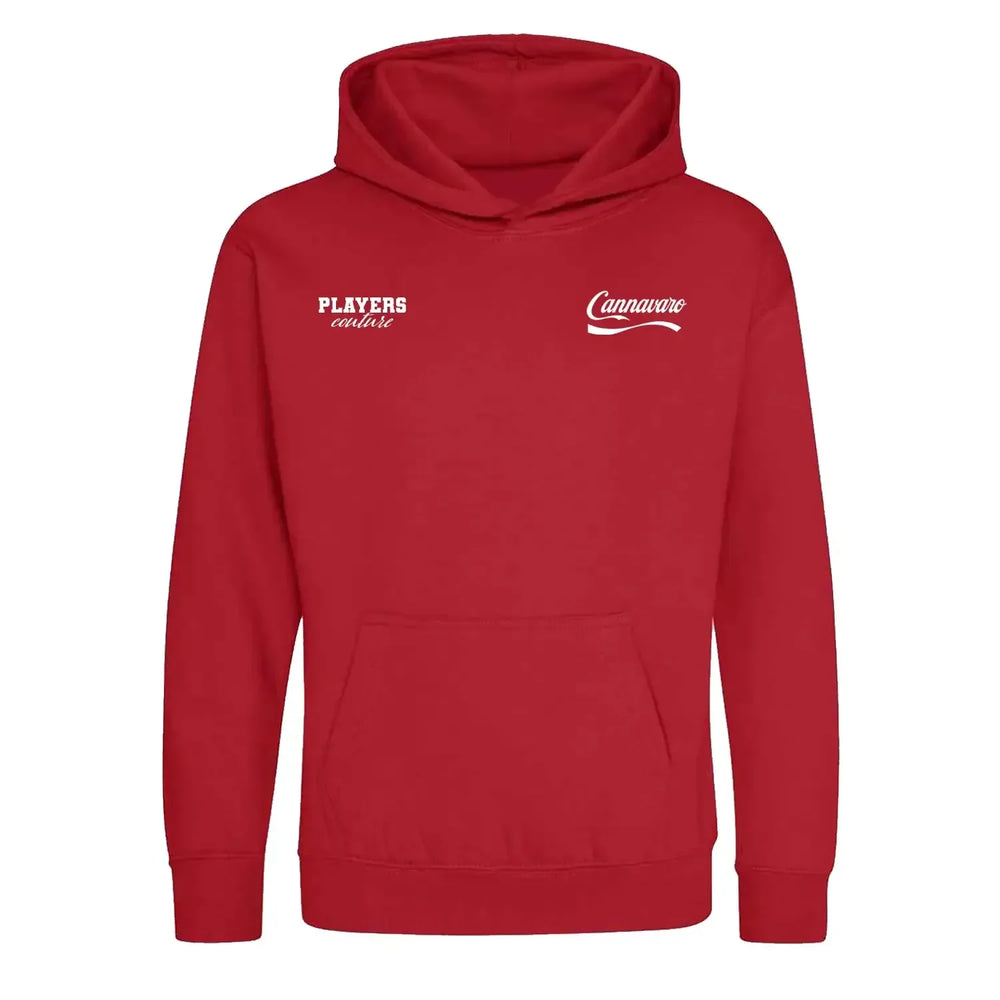 Fabio Cannavaro hoodie – red kids' hoodie featuring the Fabio Cannavaro Players Couture logo