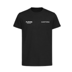 Eric Cantona t-shirt – black kids' t-shirt featuring the Eric Cantona Players Couture logo