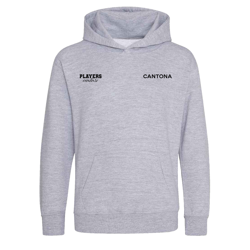 Eric Cantona Logo Players Couture Kids Hoodie Gray