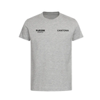 Eric Cantona t-shirt – grey kids' t-shirt featuring the Eric Cantona Players Couture logo