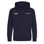 Eric Cantona hoodie – navy kids' hoodie featuring the Eric Cantona Players Couture logo