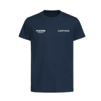 Eric Cantona t-shirt – navy kids' t-shirt featuring the Eric Cantona Players Couture logo