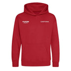 Eric Cantona hoodie – red kids' hoodie featuring the Eric Cantona Players Couture logo