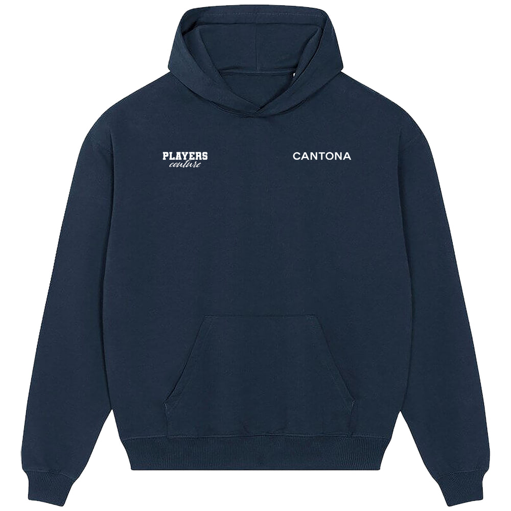 Eric Cantona Logo Players Couture Men's Casual Hoodie Navy