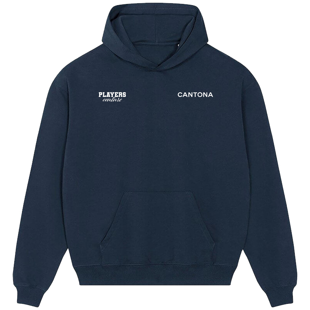 Eric Cantona Logo Players Couture Men's Casual Hoodie Navy