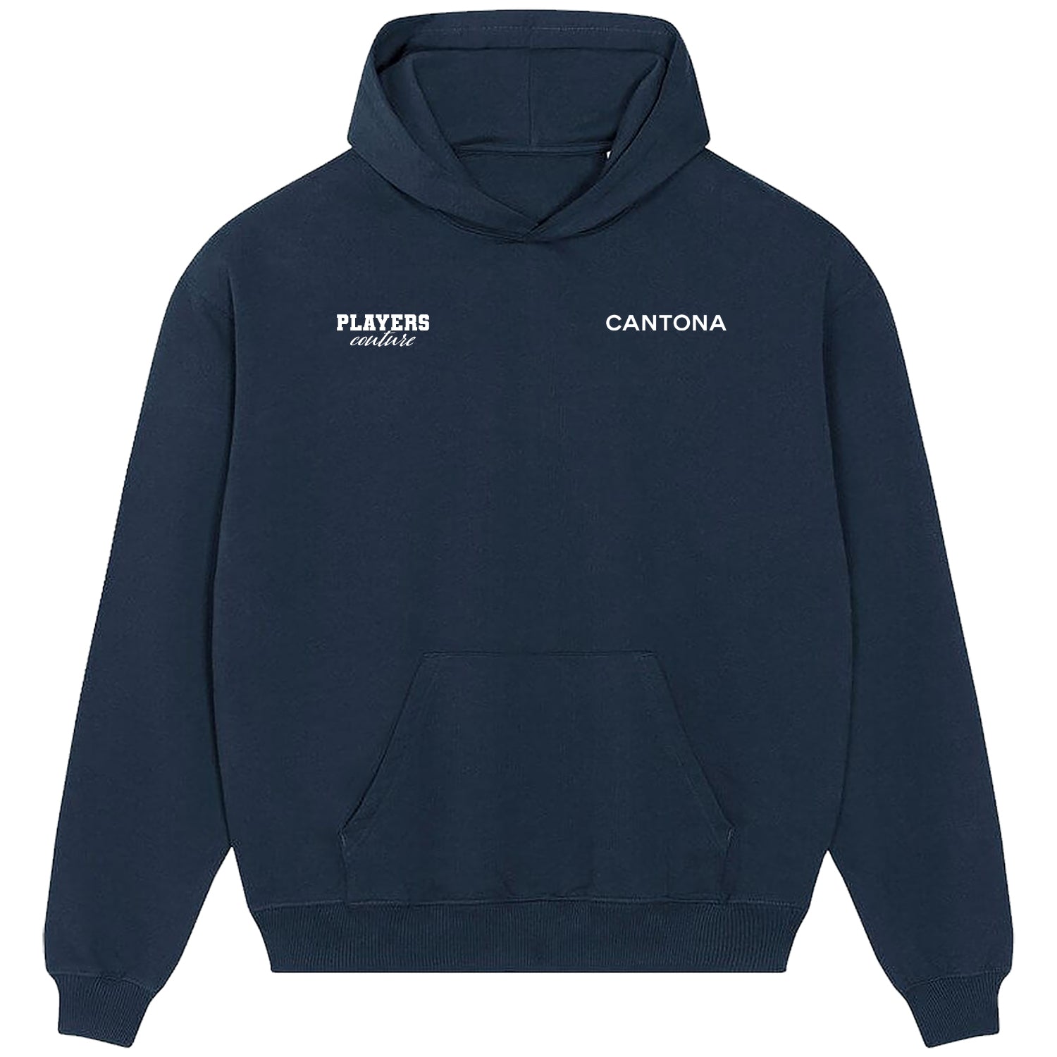 Eric Cantona Logo Players Couture Men's Casual Hoodie Navy
